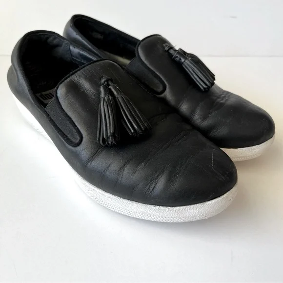 Fitflop | Shoes | Fit Flop Black Leather Comfort Loafers Size 7 | Poshmark